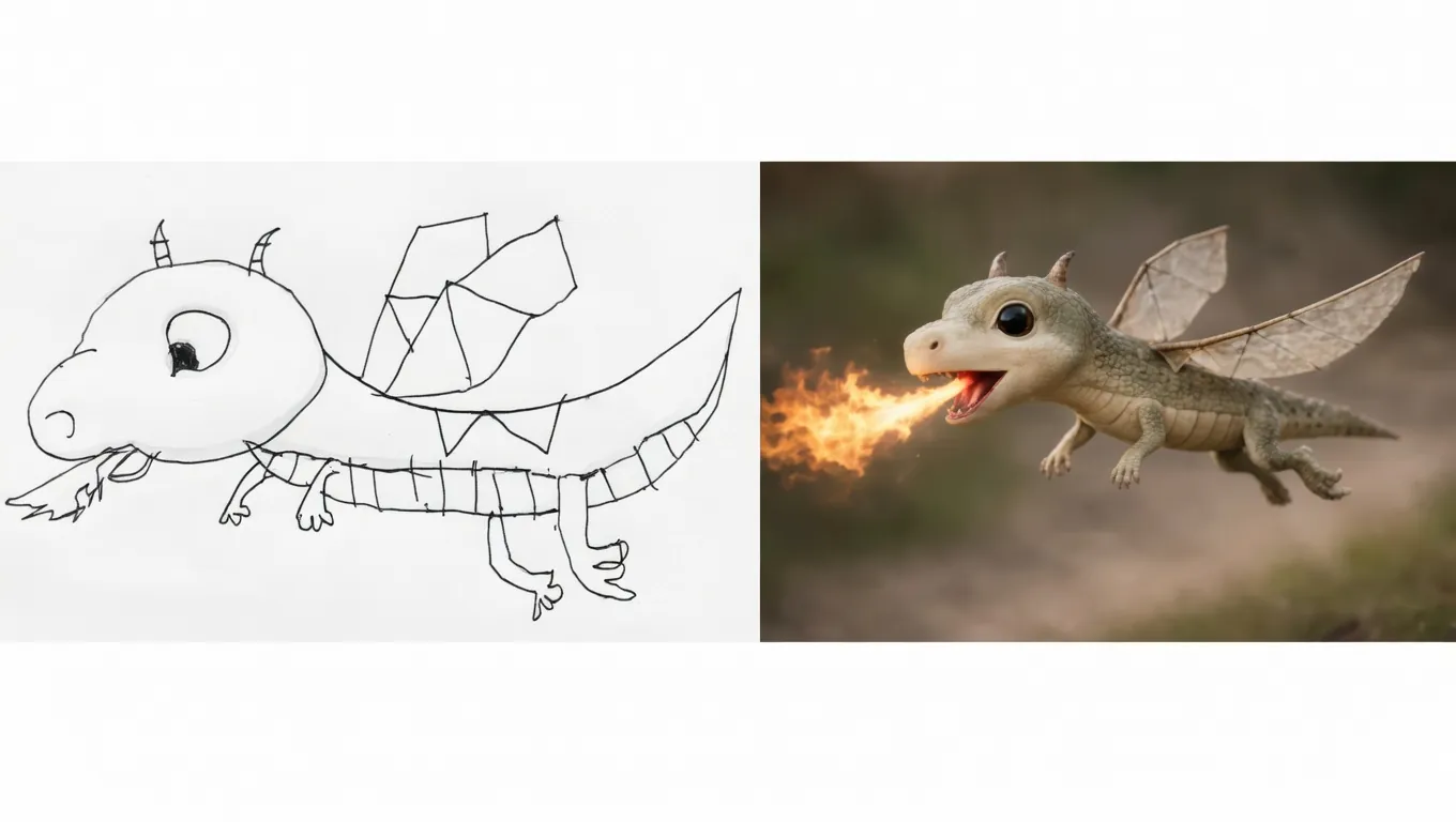 I Used ChatGPT to Turn My Kid's Doodles Into Real Animals — The Results Were Shockingly Lifelike